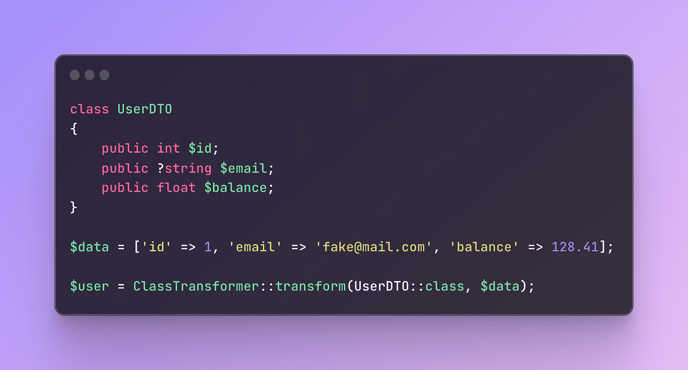 Базовое использование ClassTransformer